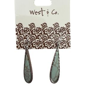 Nwt Turquoise Drop Earrings western